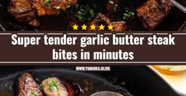 Easy garlic butter steak bites in ten minutes
