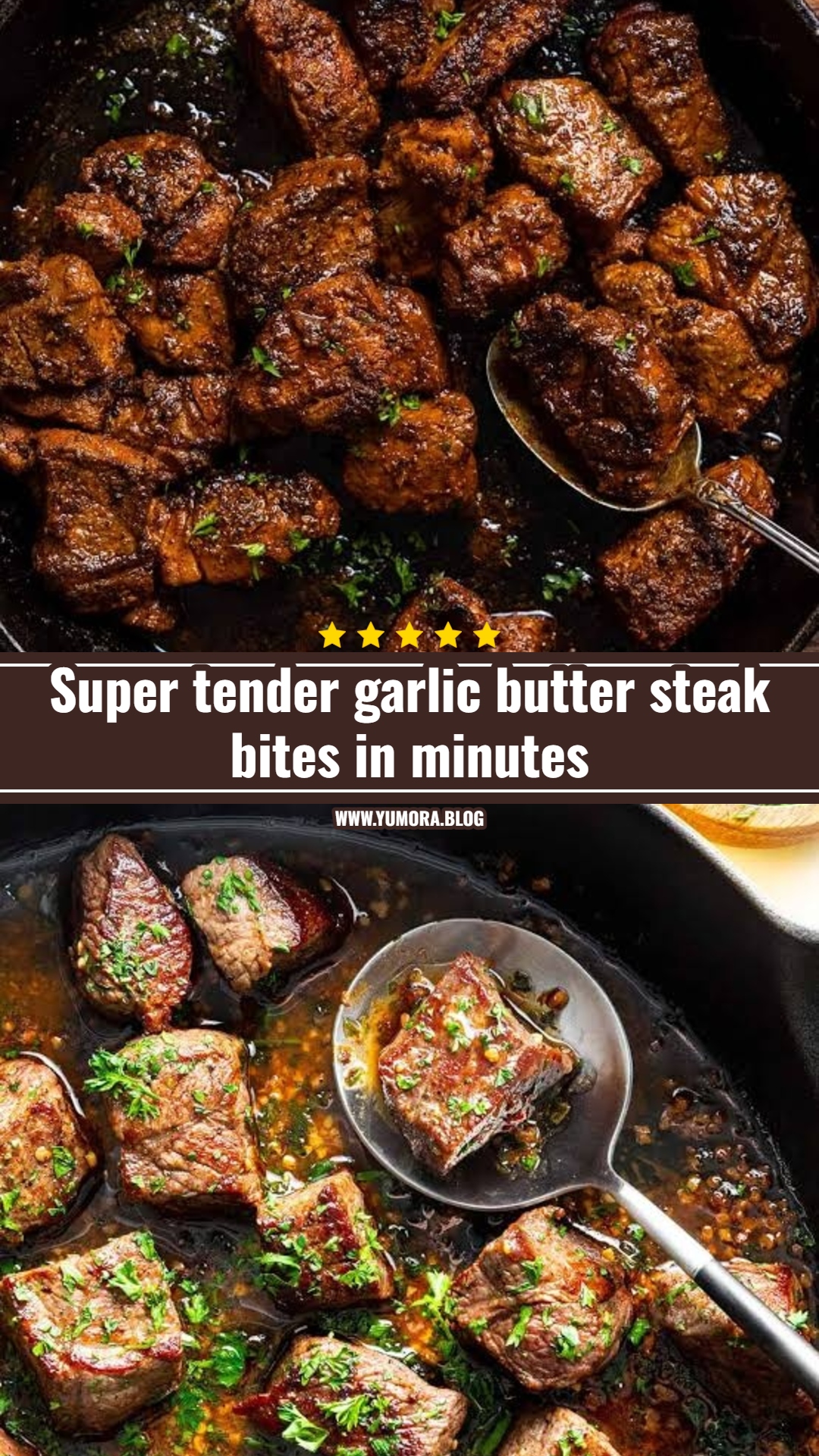 Easy garlic butter steak bites in ten minutes