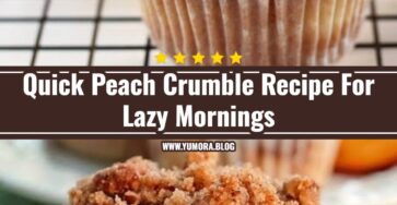 Easy Peach Muffins With Crumble Topping