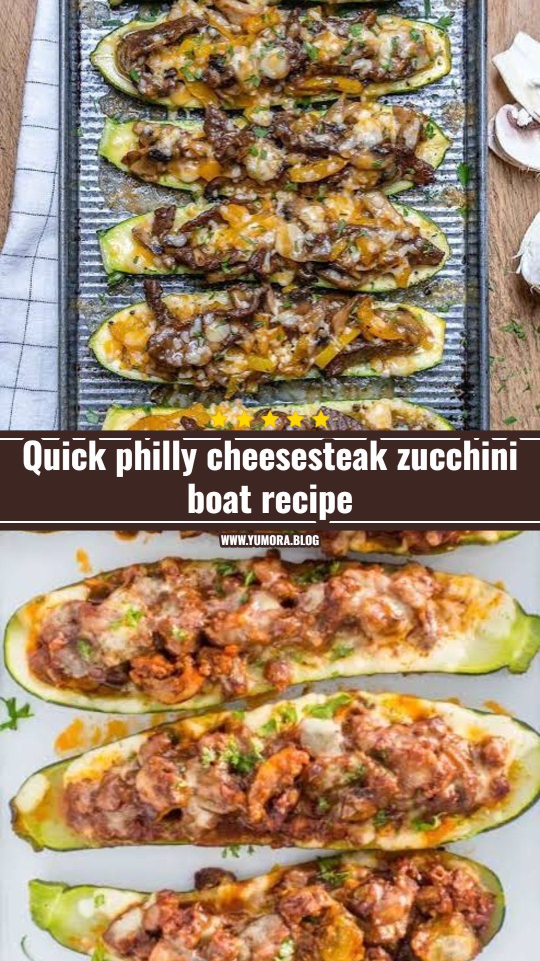 Philly cheesesteak zucchini boats recipe you will love