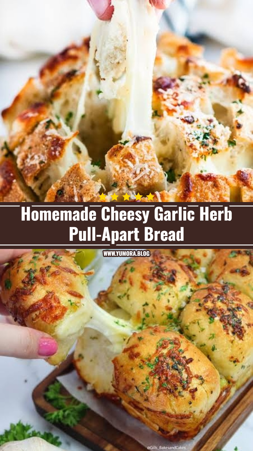 Easy Cheesy Garlic Herb Pull-Apart Bread