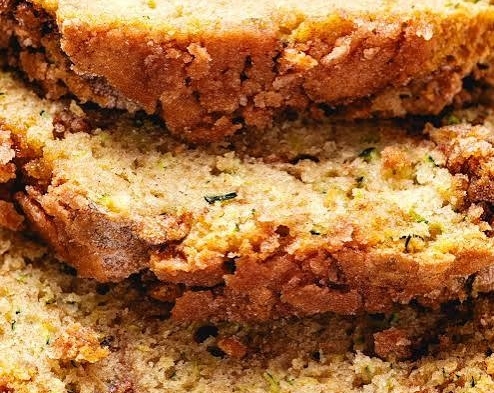 Easy Cinnamon Sugar Snickerdoodle Zucchini Bread top view