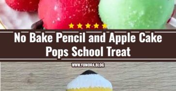 Easy No Bake Pencil and Apple Cake Pops