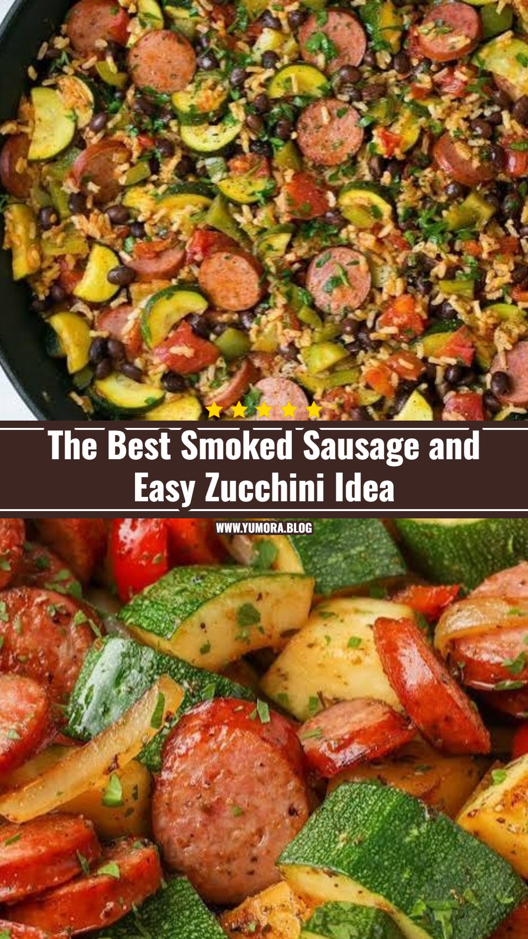 Easy Zucchini and Smoked Sausage Skillet Dinner