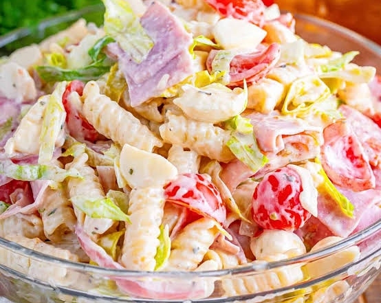 Viral Italian Grinder Pasta Salad Recipe top view