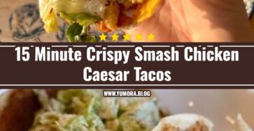 15 Minute Crispy Smash Chicken Caesar Tacos