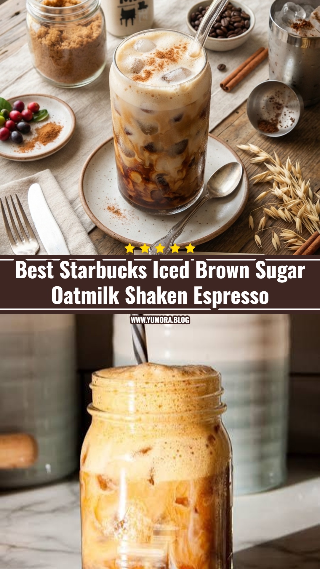 DIY Starbucks Iced Brown Sugar Oatmilk Shaken Espresso