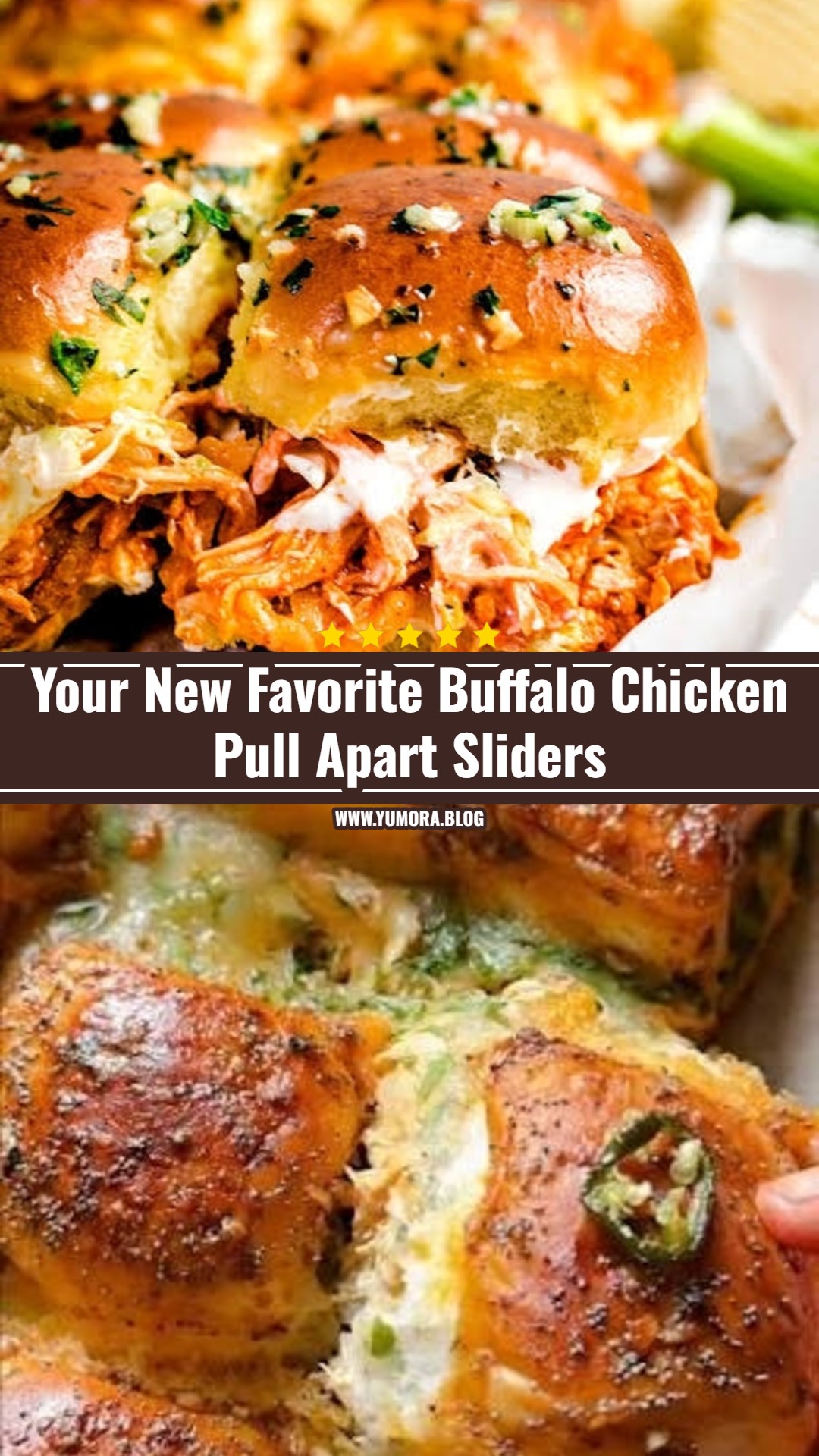 Easy Garlic Butter Buffalo Chicken Pull Apart Sliders