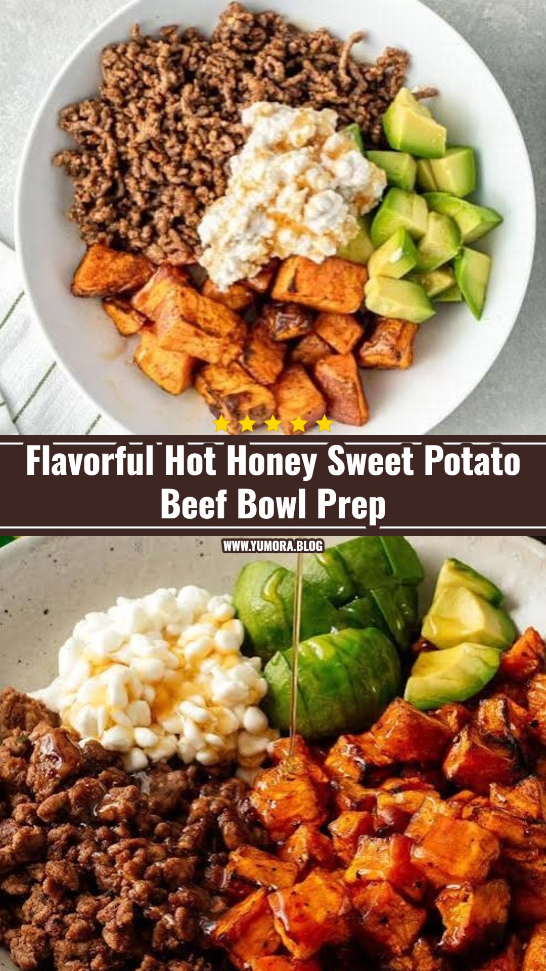 Easy Hot Honey Sweet Potato Beef Bowl Dinner