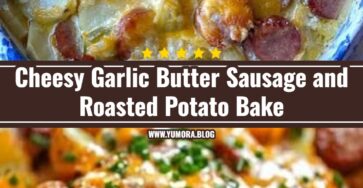 Easy One Pan Cheesy Garlic Butter Sausage and Potatoes