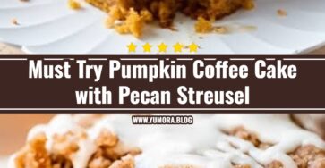 Easy Pumpkin Coffee Cake with Maple Pecan Streusel