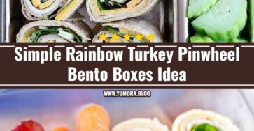 Easy Rainbow Turkey Pinwheel Bento Boxes