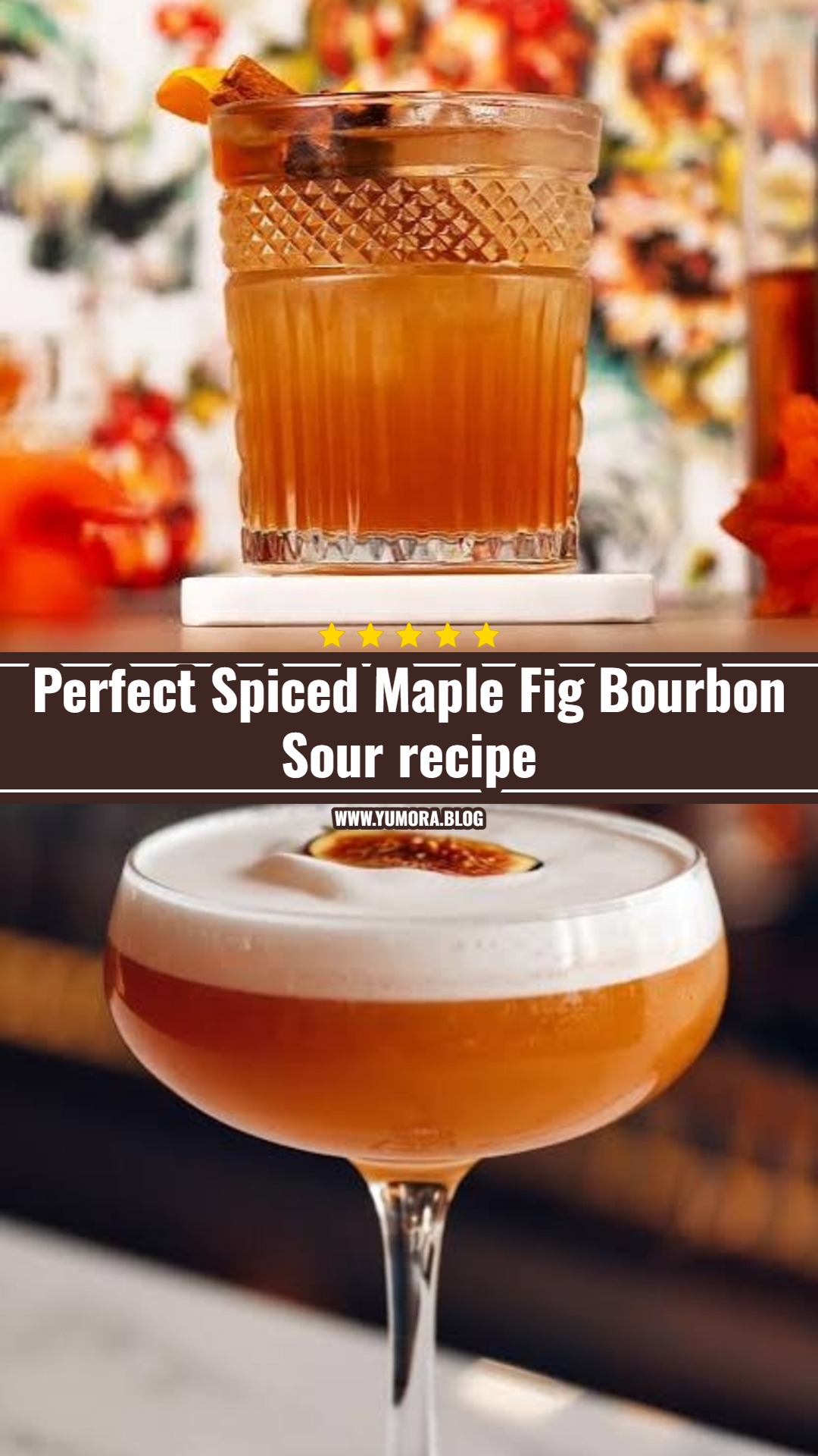 Spiced Maple Fig Bourbon Sour is the best fall drink