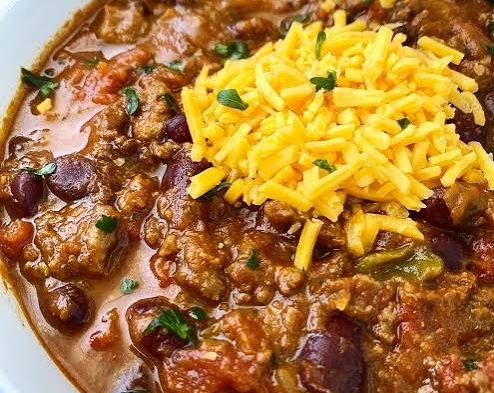 The Best Crockpot Pumpkin Chili Recipe Ever top view