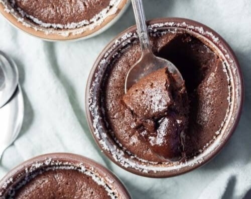 The Best Easy Choco Lava Cake Recipe Ever top view