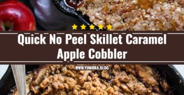 Viral 15 Minute Skillet Caramel Apple Cobbler Hack